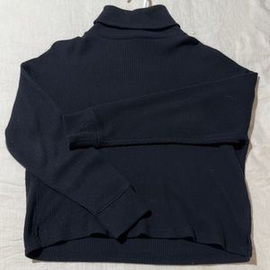 Black Abercrombie waffle knit turtle neck